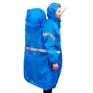 【BLUEFIELD】專業登山雨衣背包雨衣M/XL(藍/綠/橘)