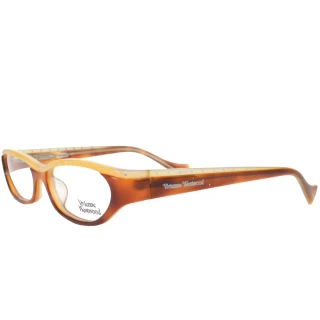 【Vivienne Westwood】英倫龐克溫暖色款光學眼鏡(透明黃/琥珀 VW133_02)