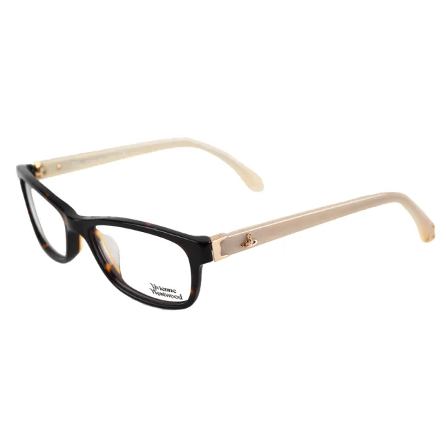 【Vivienne Westwood】英倫時尚龐克風光學眼鏡(黑/黃 VW290_02)