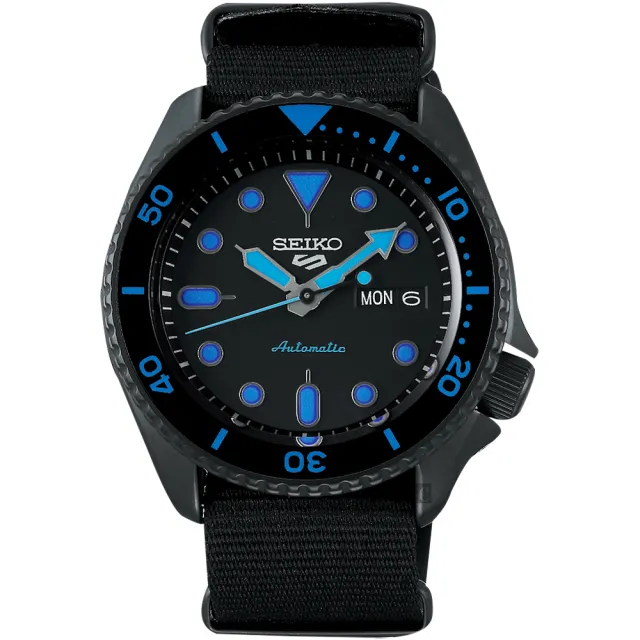 【SEIKO 精工】5 Sports 系列機械錶-42.5mm 送行動電源 畢業禮物(4R36-07G0A  SRPD81K1)