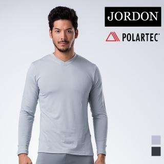 【JORDON 橋登】POLARTEC POWER DRY V領保暖內層衣(773 淺灰)