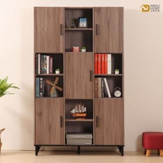 【WAKUHOME 瓦酷傢俱】BROOK淺胡桃木4尺書櫃 B001-434