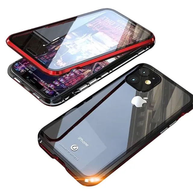 【BOTYE】iPhone 11 Pro Max 6.5吋 萬磁王雙面玻璃系列航空鋁合金手機保護殼