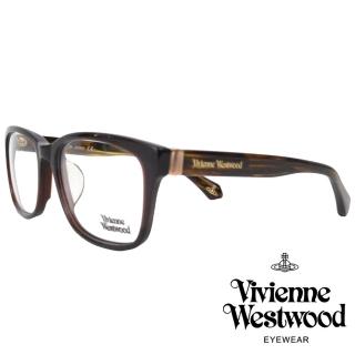【Vivienne Westwood】經典品牌文字款光學眼鏡(咖啡/琥珀 VW355V 02)