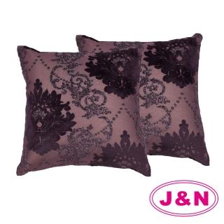 【J&N】伊莎締爾抱枕-45x45cm 紫(2 入/1組)