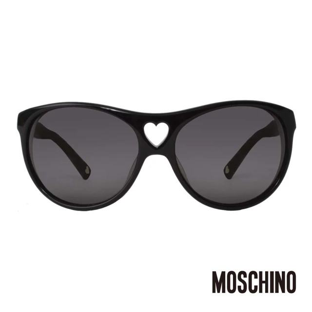 【MOSCHINO】義大利時尚心型太陽眼鏡(黑-MO50001)