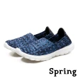 【SPRING】超輕亮繽紛彩染彈力舒適編織休閒鞋(藍)