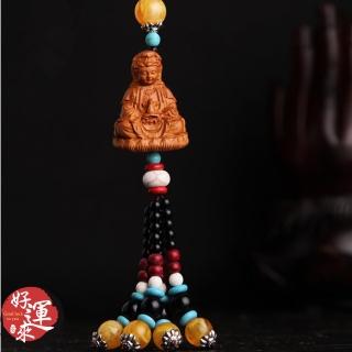 【好運旺旺來】精美串珠吊飾車掛-蓮花觀音