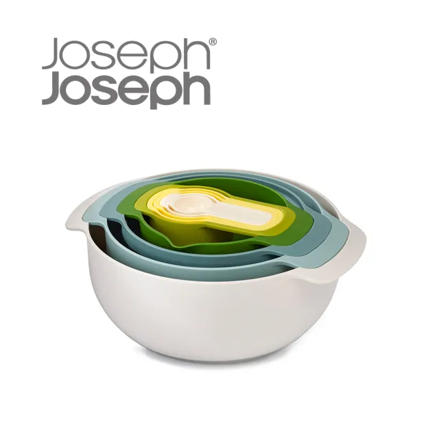 【Joseph Joseph】量杯打蛋盆9件組(天空藍、自然色、鼠尾草、多彩)