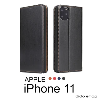 【Didoshop】iPhone11 6.1吋 PU仿皮可插卡翻蓋手機皮套(FS157)