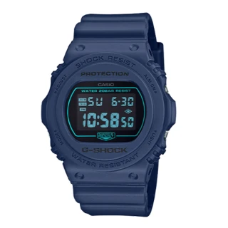【CASIO 卡西歐】搖滾復古電子錶 樹脂錶帶 碧藍 防水200米(GA-100RS-2A)