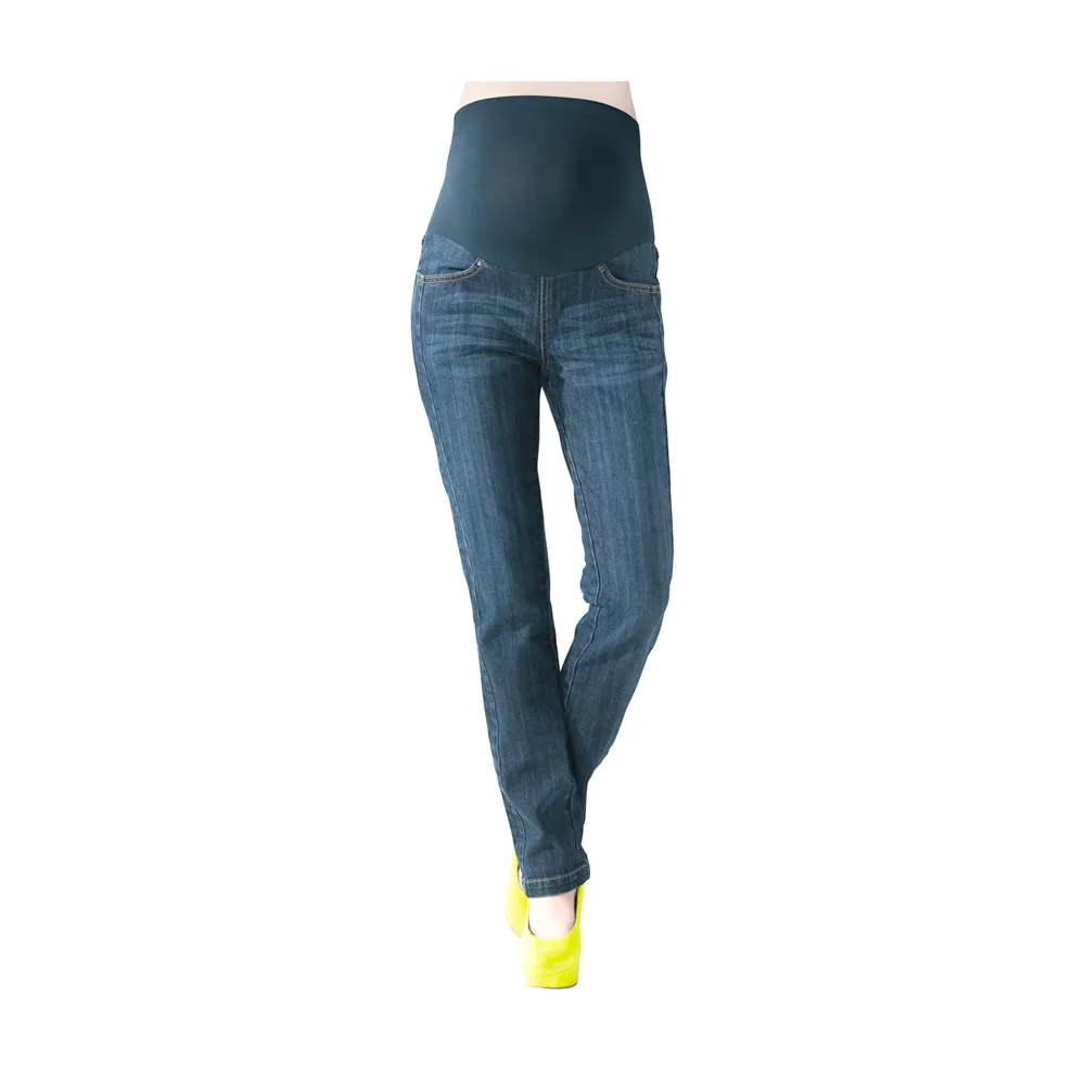 【Gennies 奇妮】個性風厚款一體成型牛仔長褲(藍G4V37)