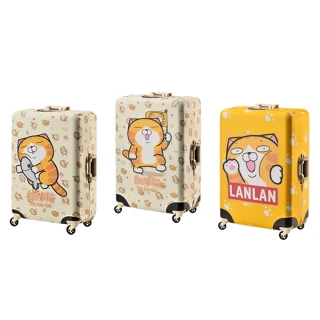 【YUE】LANLAN 白爛貓行李箱布套 M號 不含行李箱