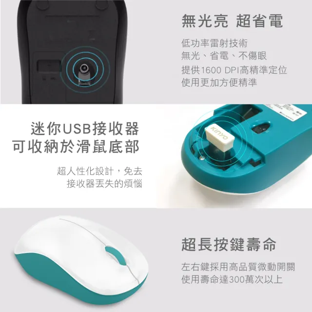 【KINYO】2.4G Hz無線滑鼠(GKM-911)