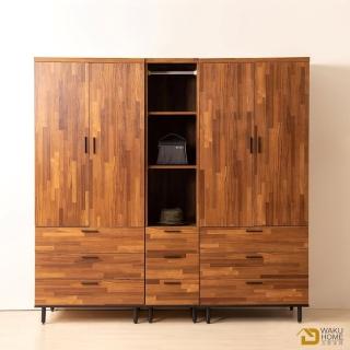 【WAKUHOME 瓦酷傢俱】歐克斯工業生活6.7尺衣櫃