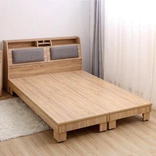 【本木】瑞亞 北歐舒適靠枕房間二件組 床頭+床架(雙人5尺)