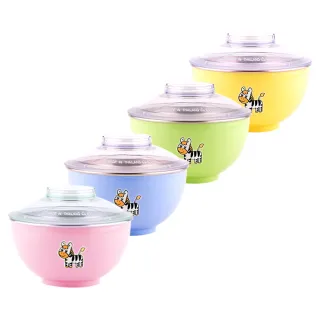 【ZEBRA 斑馬牌】304不鏽鋼彩色隔熱麵碗-附蓋 15CM 1.0L(SGS檢驗合格 隔熱碗 泡麵碗)