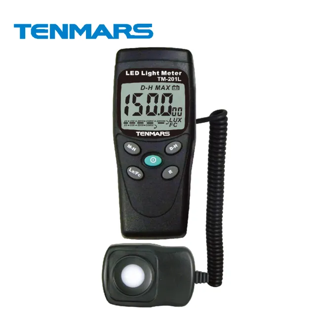 【Tenmars 泰瑪斯】數位照度計 TM-201(過載顯示/低電壓顯示/自動關機省電功能)