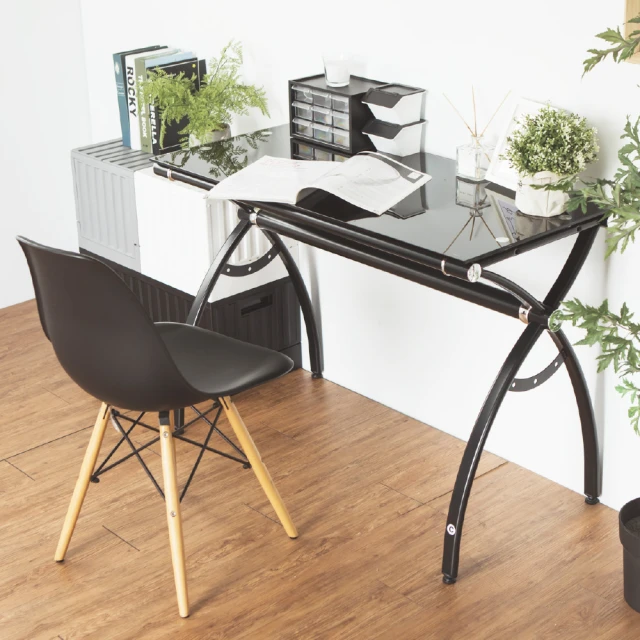 【完美主義】簡約強化玻璃工作桌/書桌/辦公桌/電腦桌(二色可選)