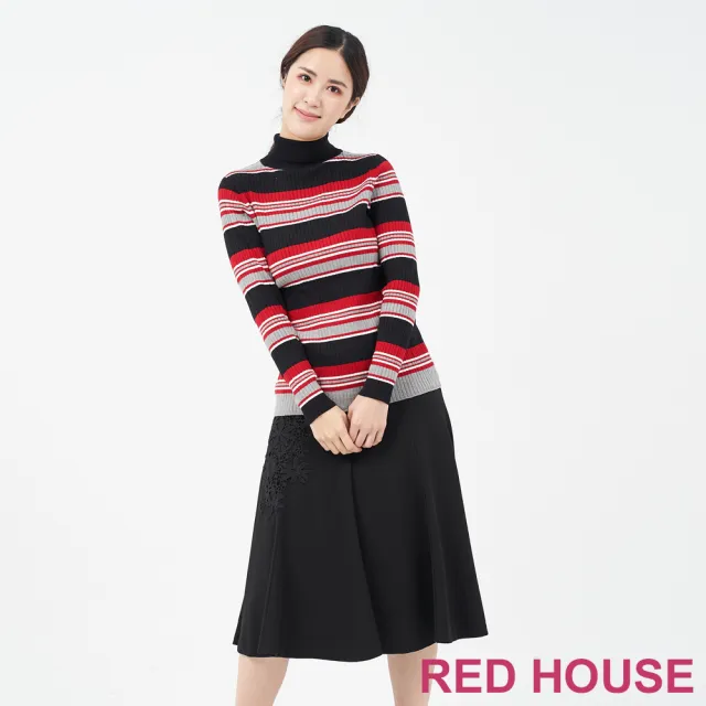 【RED HOUSE 蕾赫斯】蕾絲剪接長裙(共二色)
