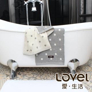 【WUZ 屋子】LOVEL 專利咖啡紗除臭抗UV圓點2件組(浴巾+毛巾)