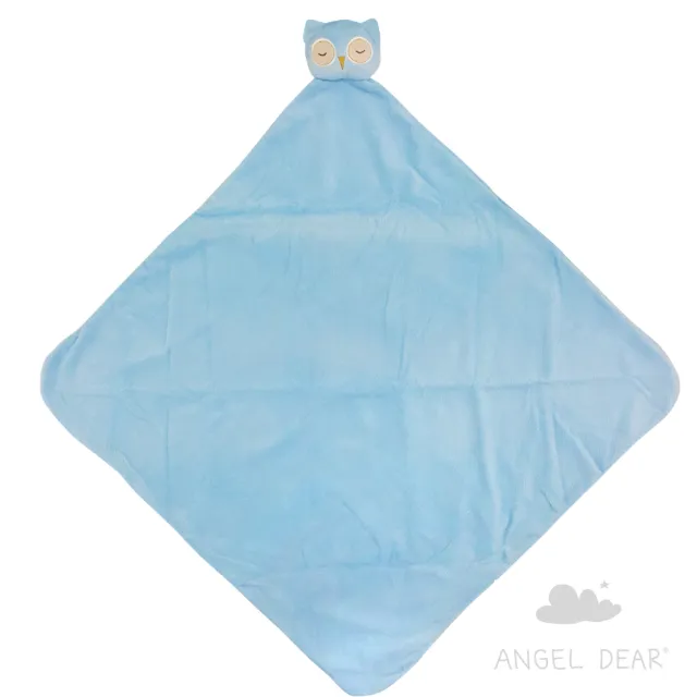 【Angel Dear】大頭動物嬰兒毛毯禮盒(藍色貓頭鷹)