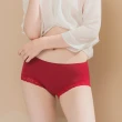 【Clany 可蘭霓】5件組  絲蛋白低敏感親膚中腰M-XL內褲 台灣製(好運紅內褲組)