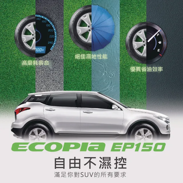 【BRIDGESTONE 普利司通】ECOPIA EP150 環保節能輪胎_二入組_215/55/17(車麗屋)