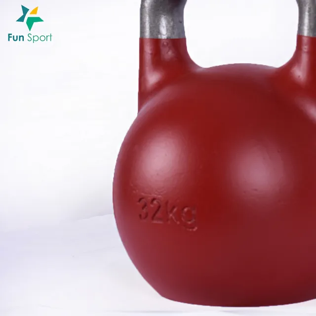 【Fun Sport】競技壺鈴 kettlebell 32kg 紅(壺鈴 健身)