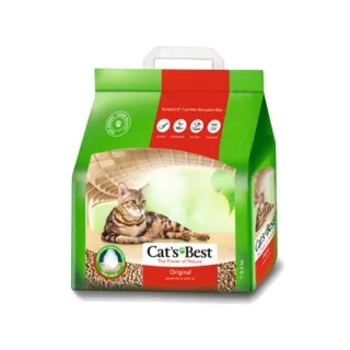 【CAT’S BEST 凱優】經典凝結木屑砂（紅標凝結型）5L/2.1kg*4包組(貓砂、木屑砂)
