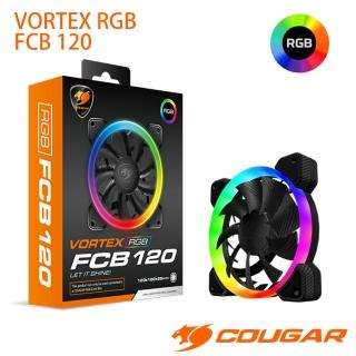 【COUGAR 美洲獅】VORTEX 三向環狀RGB FCB 120 散熱風扇(極靜音的運轉聲響/單入)