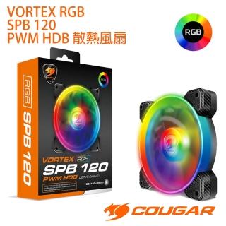 【COUGAR 美洲獅】VORTEX 雙環RGB光圈 SPB 120 PWM HDB 散熱風扇(極靜音的運轉聲響/單入)