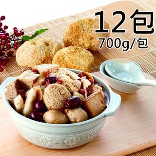 【如意生技】蛋素猴頭菇湯品任選12包{麻油/薑母/十全大補/麻辣/韓式泡菜}(700g/包)