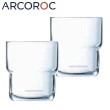 【Arcoroc】強化玻璃可疊式威士忌杯水杯270cc(二入組)