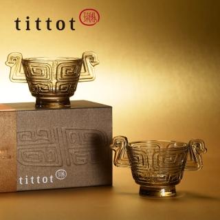 【tittot 琉園】達觀 2入茶杯 故宮聯名款(琉璃/送禮/文創擺飾)