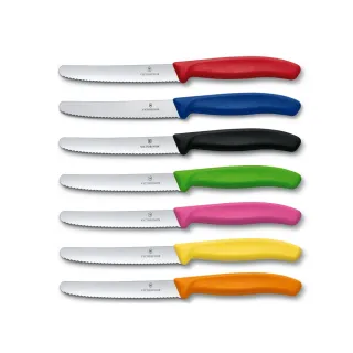 【VICTORINOX 瑞士維氏】蕃茄刀禮盒組含透明刀套