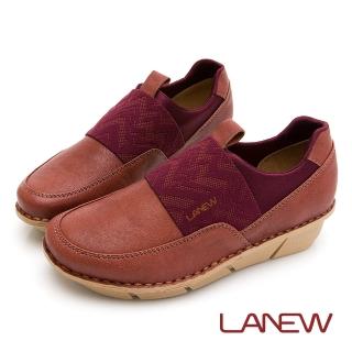 【LA NEW】優纖淨 抑菌消臭 彈性布拼接 手縫休閒鞋 懶人鞋(女225025706)