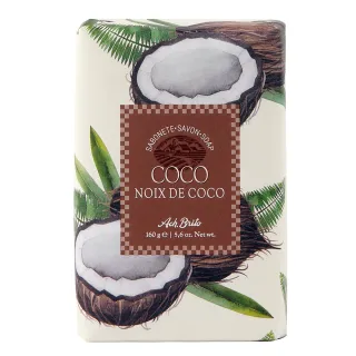 【Ach Brito 艾須•布里托】Coconut文藝椰子香氛皂-深棕 160g(★100%植物皂 彷彿現採新鮮椰子香氛★)