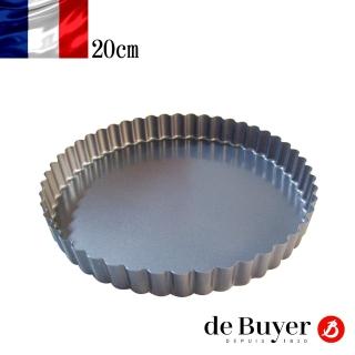 【de Buyer 畢耶】『不沾烘焙系列』圓形直角波浪邊塔模20cm