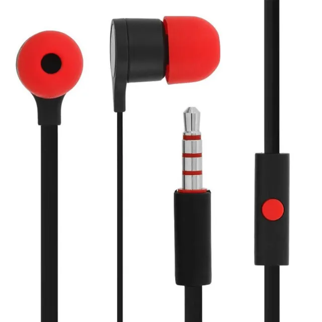 【HTC 宏達電】聆悅 MAX300 立體聲原廠扁線入耳式耳機 黑紅(台灣原廠公司貨-密封袋包裝)