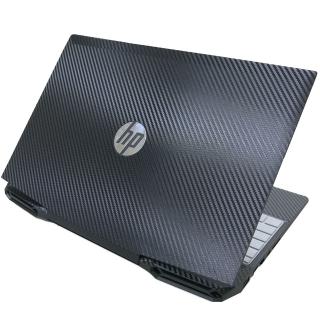 【Ezstick】HP Pavuluon Gaming 15-dk0158TX 15-dk0199TX 黑色立體紋機身貼(含上蓋貼、鍵盤週圍貼)