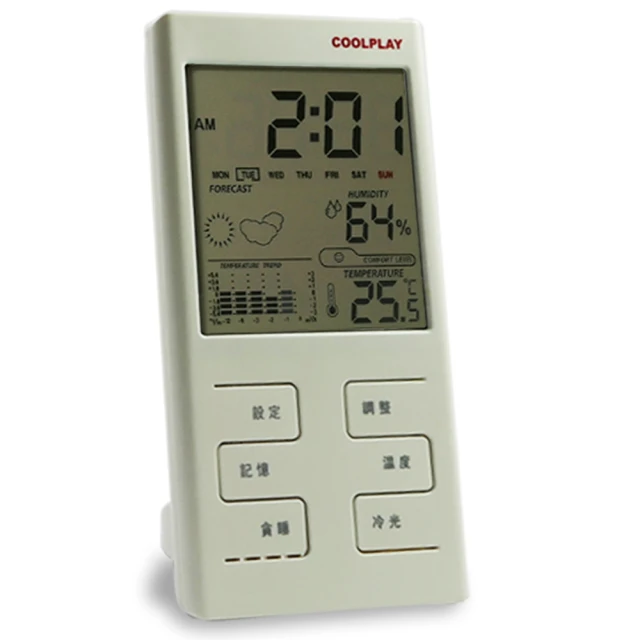 【COOLPLAY】大螢幕多功能電子溫濕度計(CP-501)