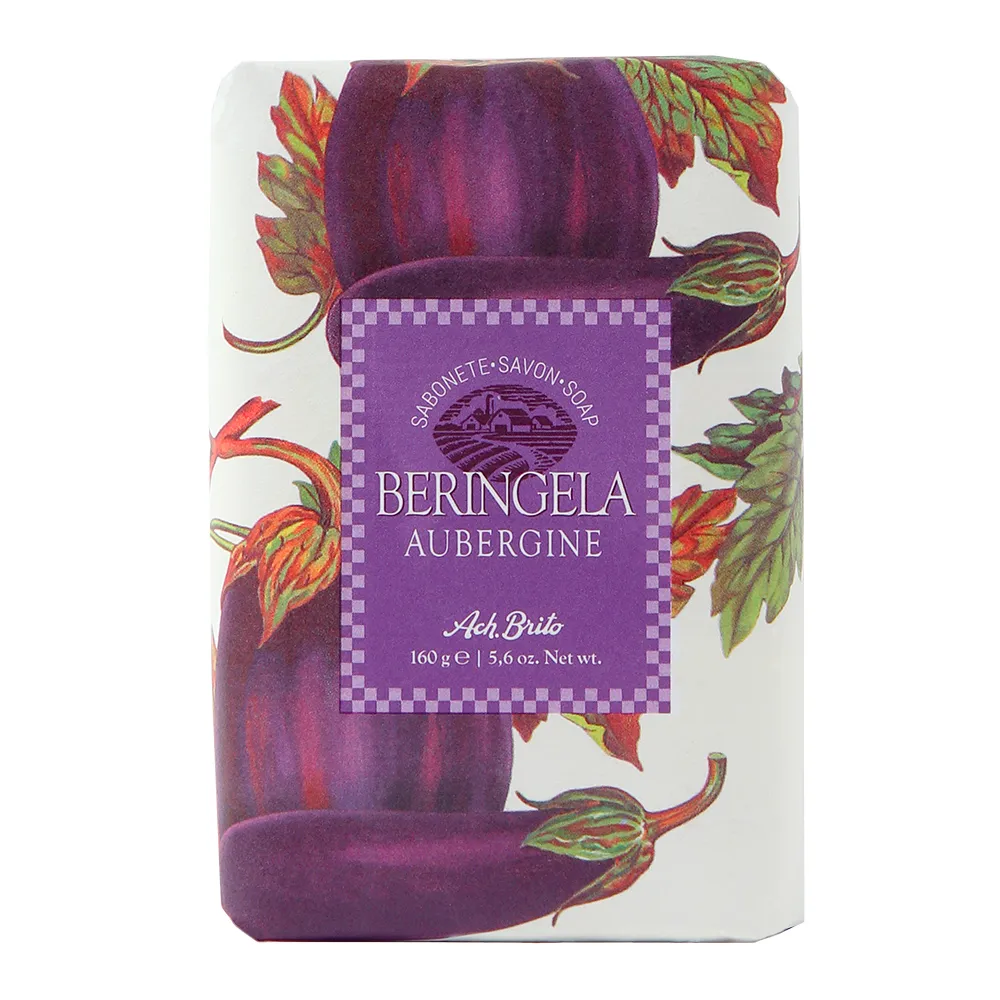 【Ach Brito 艾須•布里托】Aubergine文藝茄子香氛皂-紫 160g(★100%植物皂 彷彿現採新鮮茄子香氛★)
