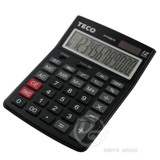 【TECO 東元】桌上型12位元計算機 XYFXM012(黑色)