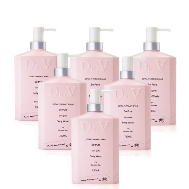 【Dr.V】專業級配方-純淨溫和沐浴乳 (6入組 750ml/瓶)