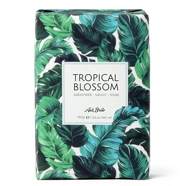 【Ach Brito 艾須•布里托】Tropical Blossom熱帶異國香氛皂-棕梠葉160g(★薰衣草、茉莉與佛手柑香氛★)