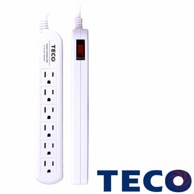 【TECO 東元】一開六插轉接電源線組(XYFWL216T6)