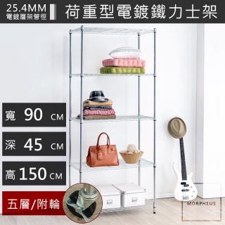【海克力斯】 90x45x150五層置物收納架(臺灣製造鐵架)