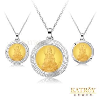【KATROY】黃金項鍊．新年禮物．金箔(觀世音菩薩)