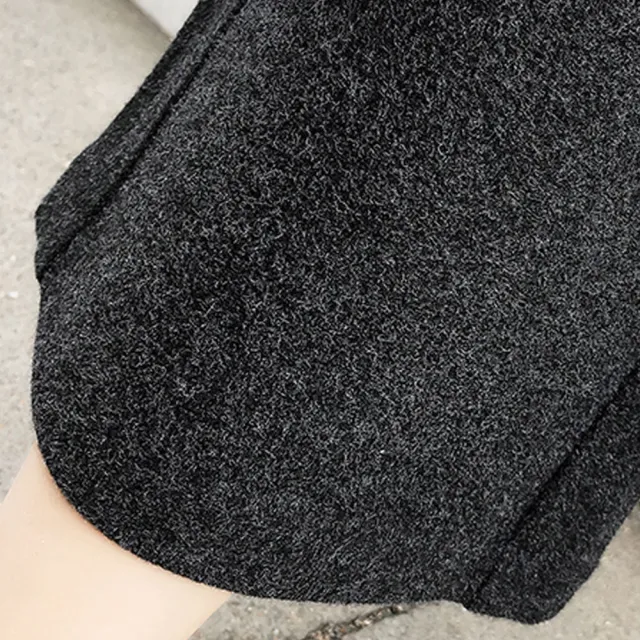 【MsMore】氣質毛呢寬鬆九分寬褲#100699(2色)